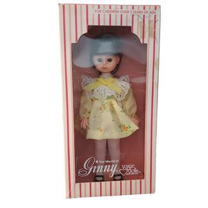 Vintage NIB 1978 The World Of Ginny Vogue Dolls Yellow Floral Dress 8" Poseable